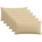 vidaXL Prevleka za blazino 6 pcs ALMELO Siva zelena 40 x 80 cm