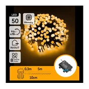 Aigostar - LED spoljni lanac 50x LED / 8 funkcija, 3xAA, 5,3 m, IP44, topla bela