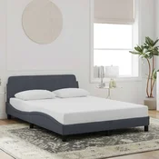 Okvir za krevet Dover tamno sivi 135x190 cm baršun