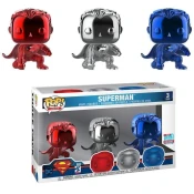 Funko POP! MOVIES: JUSTICE LEAGUE 3PK SUPERMAN (LANDING) (CHROME) CONVENTION 2018