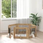 Vrata za pse s postoljem 6 pcs Hrast artisan 80 x 60 cm