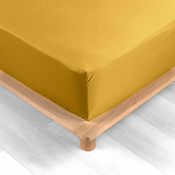 Rumena napenjalna rjuha iz bombažnega perkala 180x200 cm Percaline – douceur dintérieur