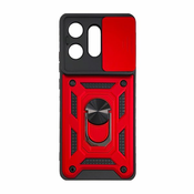 MaxMobile maska za Motorola Edge 50 Pro ANTI-SHOCK WITH RING crvena