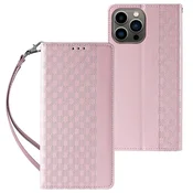 HURTEL Magnetni etui trak Samsung Galaxy S23+ ovitek z denarnico mini trak stojalo roza