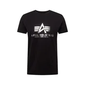 ALPHA INDUSTRIES Majica Foil črna/srebrna
