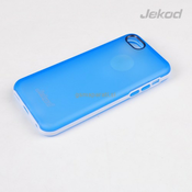 JEKOD silikonski ovitek Apple iPhone 5C TPU/T prozorno moder z okvirjem + Zaščitna folija