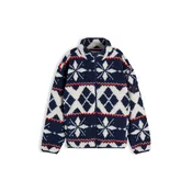 TOMMY HILFIGER Jopa iz flisa marine/živo rdeča/bela