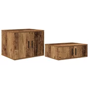 Ormaric za pohranu 2 pcs Staro drvo 118 x 41 x 40 cm
