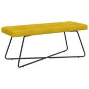 Vidaxl klop Enobarvno Rumena 110 x 40 x 45 cm Žamet