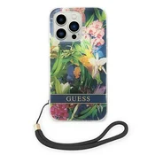 Guess Etui Guess Flower Strap za iPhone 14 Pro Max - modro