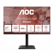 AOC E4 U27E4CV computer monitor 68.6 cm (27) 3840 x 2160 pixels 4K Ultra HD LED Black