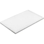 Gastro plastična deska za rezanje 32,5x26,5x2 cm GN 1/2, z utorom, bela