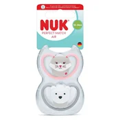 Nuk tolažilna duda - silikon Perfect Match Air 18-36 m, 2 kos sort.
