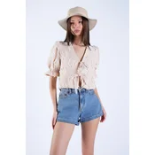 Trend Alaçati Stili Bluza kremna