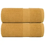 Vidaxl vidaXL Brisače za goste 2 kosa zlate 30 x 50 cm 360 g/m2 100 % bombaž