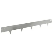 Vidaxl Robovi trave 20 szt. 100 x 12 cm Jeklo Srebrna