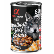 alpha spirit Dog Meatballs 6 x 400 g - govedina in žajbelj