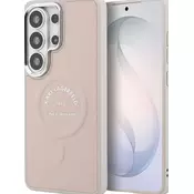 Karl Lagerfeld PU RSG Logo magnetni zadnji pokrov za Samsung Galaxy S26 Ultra roza