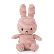 Bon Ton Toys Miffy ECO Corduroy zajček mehka igrača, 23 cm, roza