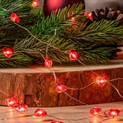 Lindby LED lučke Titciana, srce, Valentinovo, 320 cm - Dnevna soba/jedilnica - rdeča - Plastika