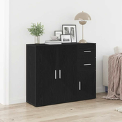 Komoda crni hrast 91x29,5x75 cm Inženirsko drvo