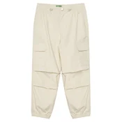 United Colors Of Benetton Hlače iz tkanine 4L2VCF046 Bež Relaxed Fit