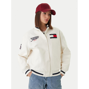 Tommy Jeans Bomber jakna DW0DW22585 Bela Relaxed Fit