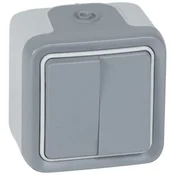 69715 STIKALO SERIJSKO 2×IZMENJALNIK 10A/250V IP55 N/Ž PLEXO LE069715