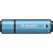 Kingston IronKey Vault Privacy 50/64GB USB 3.2 USB-A Modra