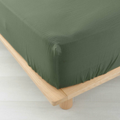 Kaki zelena napenjalna rjuha iz muslina 160x200 cm Angelia – douceur dintérieur