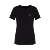 Armani Exchange za ženske. XW000831AF10356UC001 Majica običajnega kroja s črnim našitkom z ikono (M), Črna, Priložn