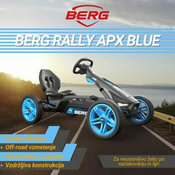Berg Rally APX Blue – otroški gokart – 4-12 let – LED luči – po naročilu (dobava 7 do 14 dni)