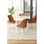 Hanah Home Set Trpezarijski sto i 4 stolice, Terakota