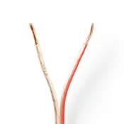 Nedis Kabel zvočnikov | 2x 2,50 mm2 | CCA | 100,0 m | Okrogla | PVC | Transparentno | Ovitek