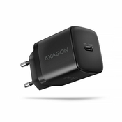 AXAGON ACU-PD30, polnilec 30 W, 1x vrata USB-C, PD3.0/PPS/QC4+/SFC/AFC/Apple, črn