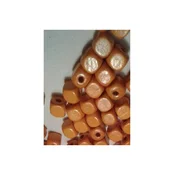 Drvena perla kocka 10 mm narandzasta