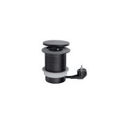 Solight PP119CWB - Ugradna uticnica s bežicnim punjenjem 10 W, 1x uticnica + USB A+C, crna