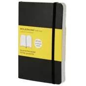 Moleskine Soft Cover Pocket Squared Notebook Black