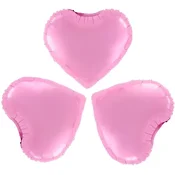 PartyPal Folija baloni SRCE roza rojstni dan 23 cm 3 kosi