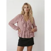 Sinsay - Bluza sa karnerima i vezivanjem - prljavo roze