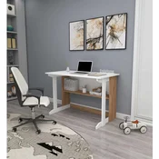 Hanah Home radni sto Pillar, 100 cm, atlantski bor / beli