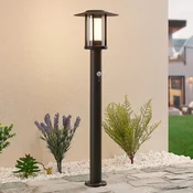 Lindby Gregory LED stenska svetilka, 76 cm, senzor, temno siva, IP44 - Sodobni - Nerjaveče jeklo