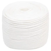 vidaXL Večnamenska uporabna vrv 10 mm 100 m Bela PP