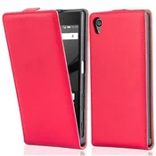Cadorabo Cadorabo Ohišje, združljivo z Sony Xperia Z5 v čili rdeča - Zaščitni ovitek v obliki flipa iz gladkega umetnega usnja, (20566268)