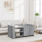 Stolic za kavu siva boja hrasta 100x50x50 cm od drva