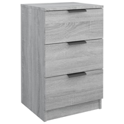 MAISON CHIC Nočna omarica - Nočna miza siva sonoma 40x36x65 cm, (21687218)