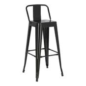 shumee KOVINSKI BOLČEK Paris Back 75 cm ČRNE barve, navdih. Tolix