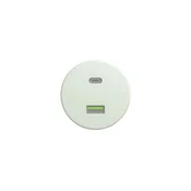 Kliklap - Retro USB uticnica A+C bez okvira, mentolno zelena