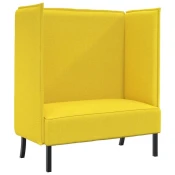 Sofa s visokim naslonom 101cm Svjetložuta tkanina