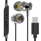 LINQ Komplet žicnih ušesnih slušalk USB-C za prostorocno telefoniranje, LinQ - srebrne barve, (20763383)
